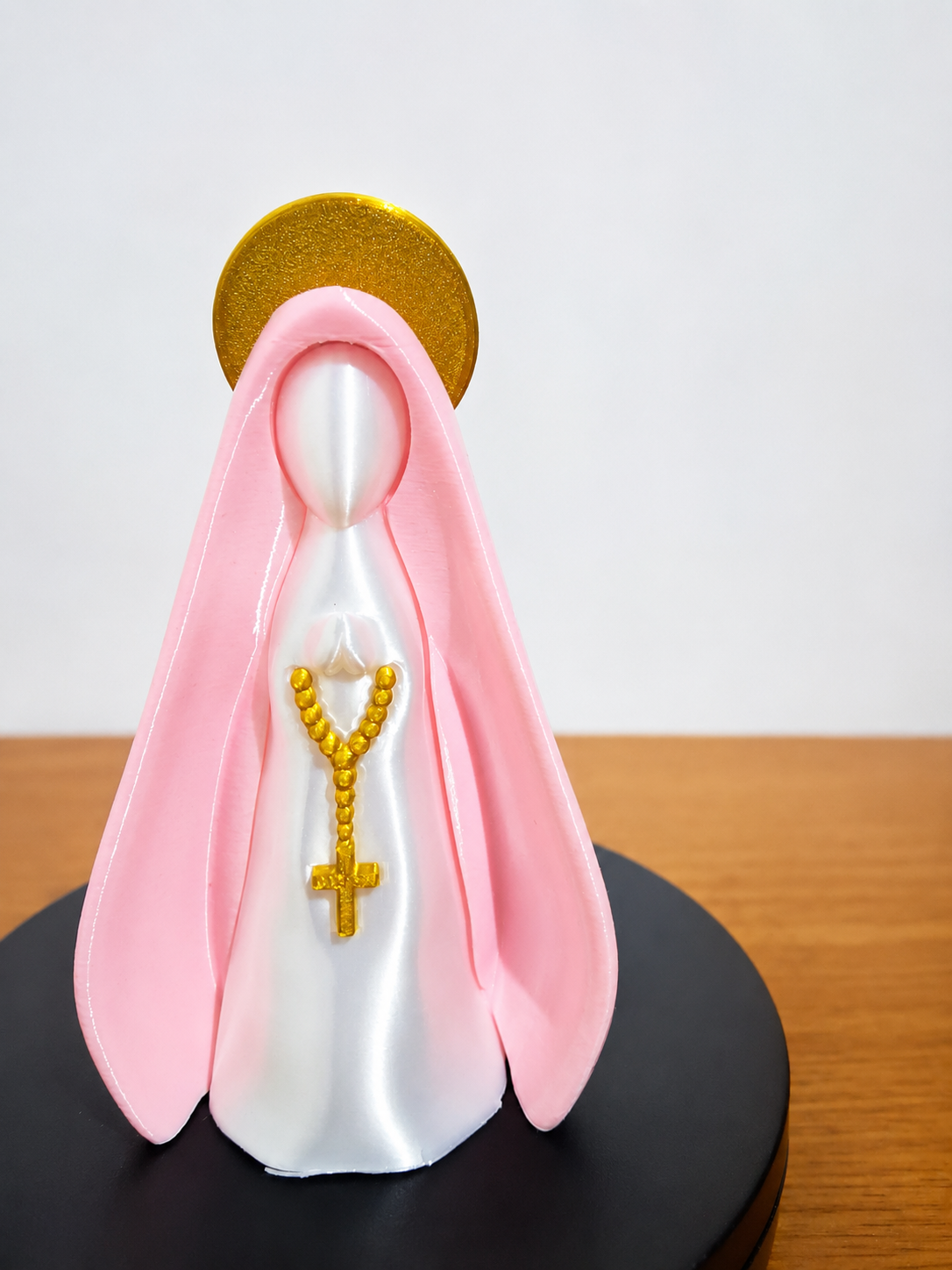 Nossa Senhora Decorativa Branca Pérola 13 cm