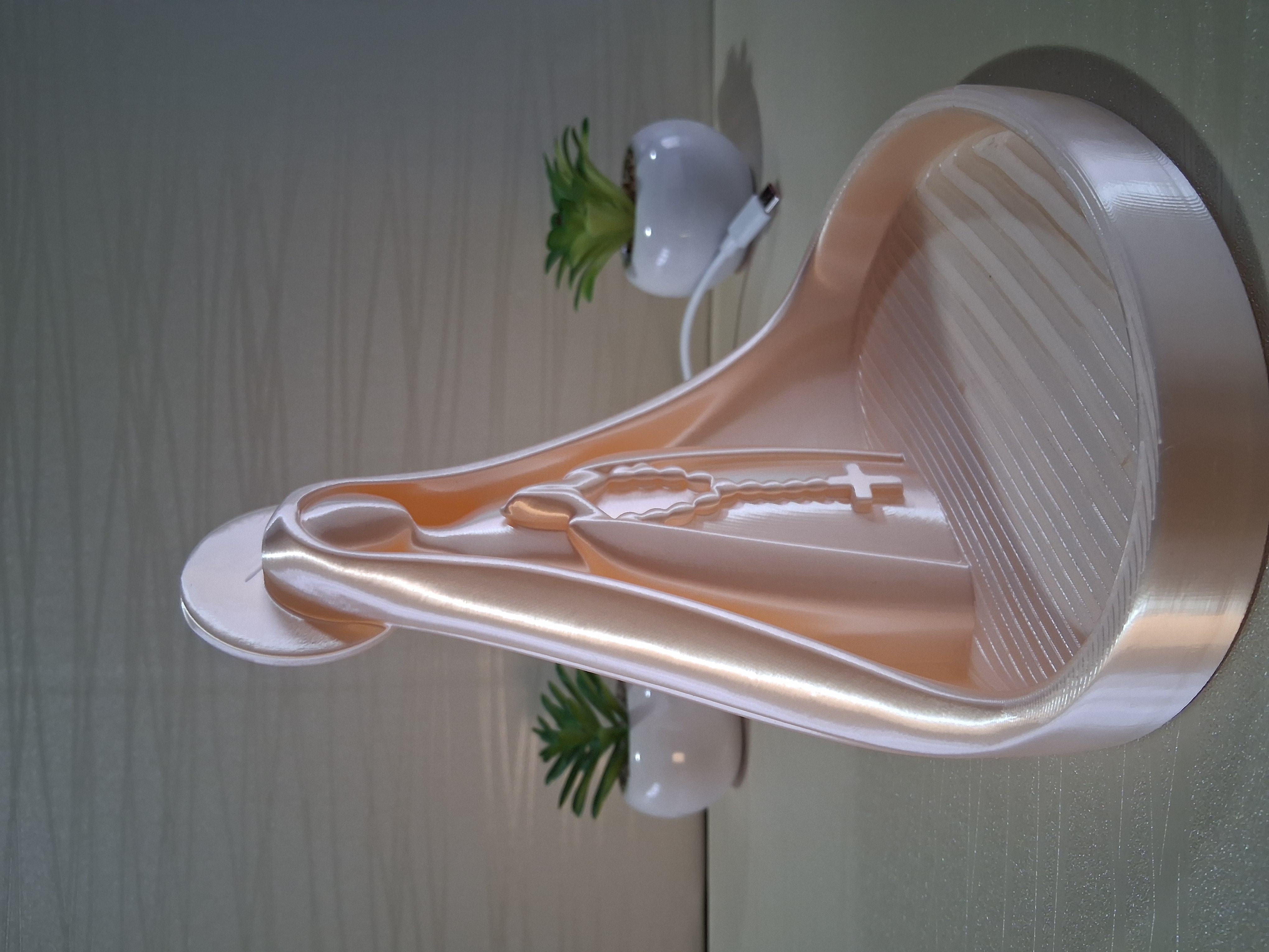 Porta Terço Nossa Senhora 17cm Suporte para Terço Decoração Religiosa Católica