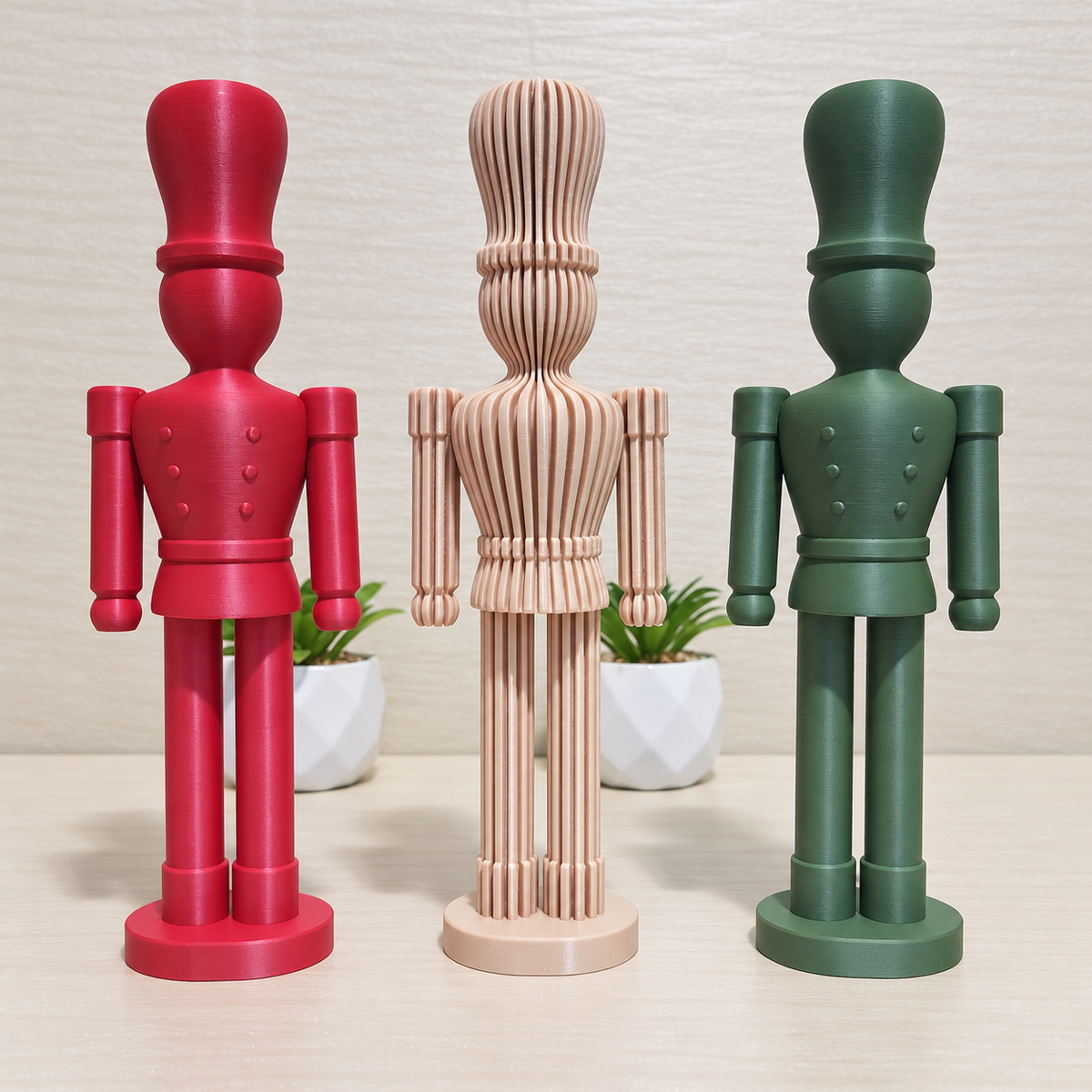 Kit 3 Soldadinhos de Chumbo Natalinos Decorativos – Clássicos e Canelado.